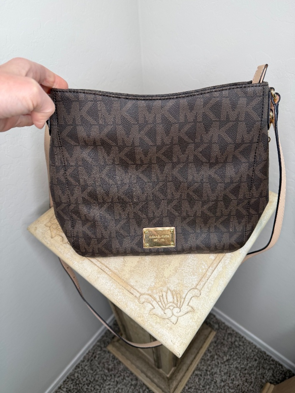 Michael Kors Brown Jet Set Crossbody with Dust Bag